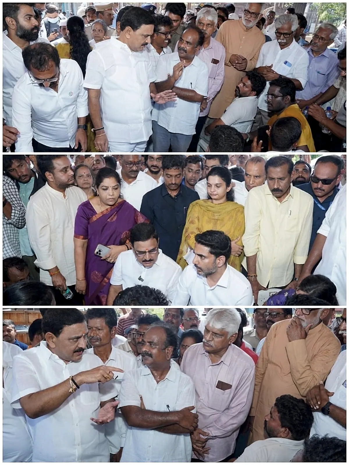 విశాఖ స్టీల్ ప్లాంట్ మృతి చెందిన బాధిత కుటుంబాలకు పరామర్శ