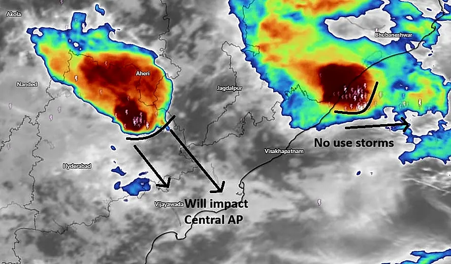 విశాఖపట్నం పరిసరాల్లో ఉరుములతో వర్షాలు సూచన
