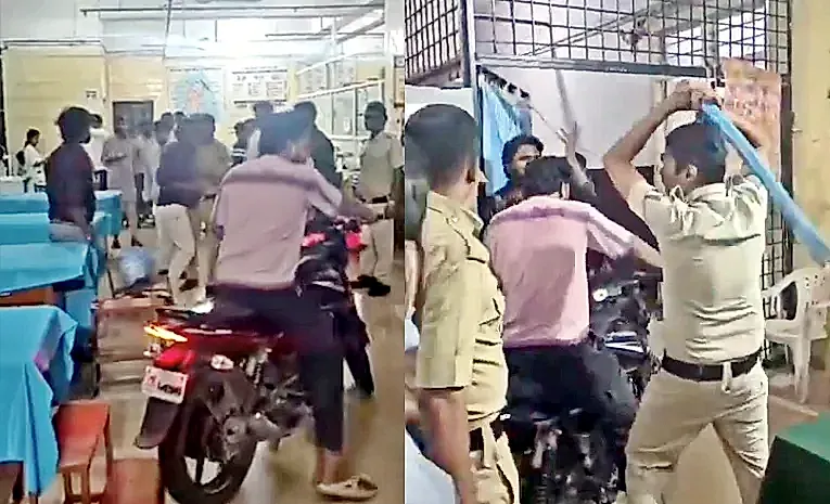బీదర్  ఆస్పత్రి ఎమర్జెన్సీ వార్డులోకి బైక్‌తో దూసుకెళ్లిన యువకులు