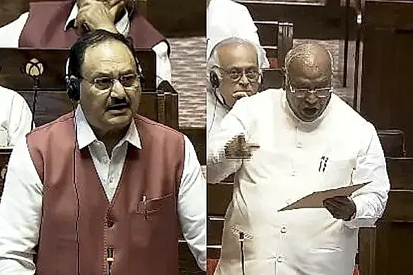 రాజ్యసభలో మాటల మంటలు.. నడ్డా.. ఖర్గే మధ్య వాగ్వాదం