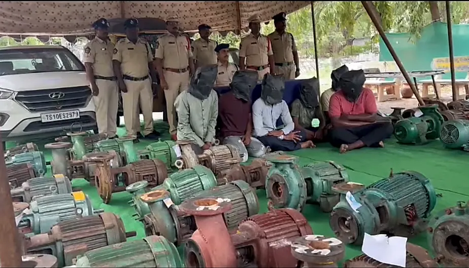 నీళ్ల మోటార్లు దొంగతనం ముఠా అరెస్టు