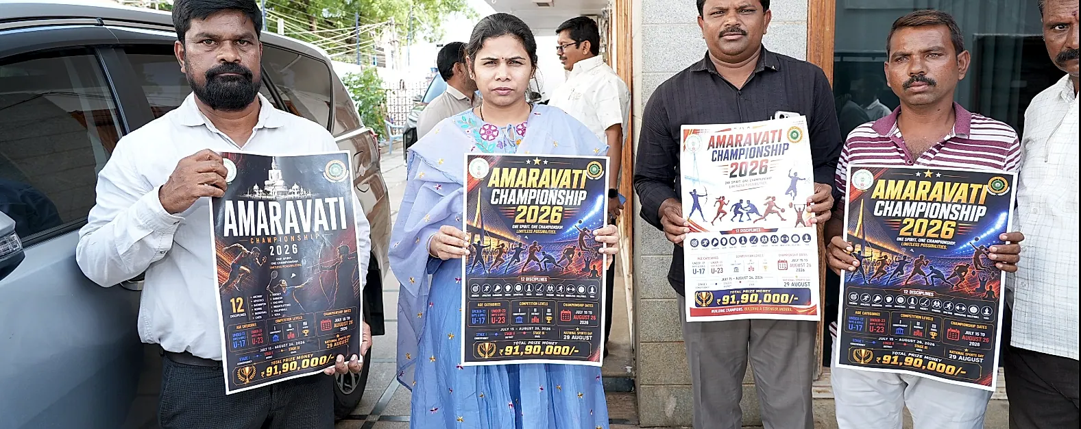 ఆళ్లగడ్డలో అమరావతి ఛాంపియన్ కప్–2026 అథ్లెటిక్స్ పోటీల పోస్టర్ ఆవిష్కరణ