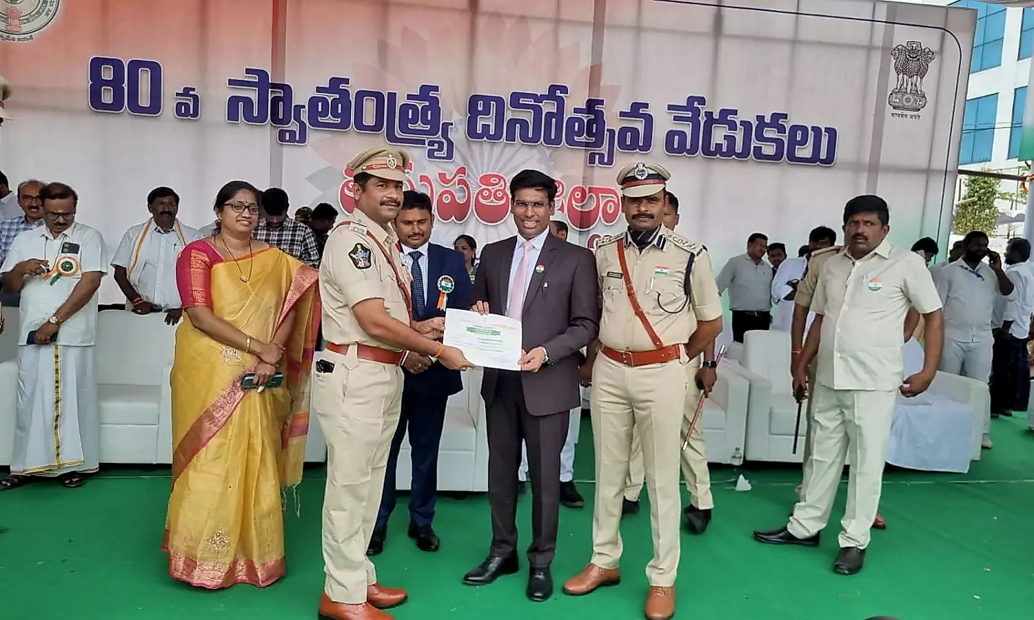 నాయుడుపేట రూరల్ సీఐ సంగమేశ్వరరావుకు ఉత్తమ సేవా అవార్డు