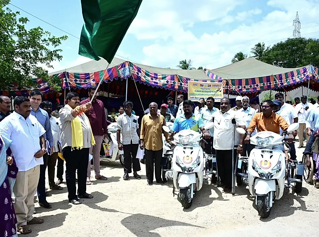 59 మంది దివ్యాంగులకు ఉచిత మూడు చక్రాల స్కూటర్లు