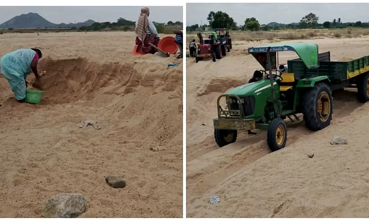 బహుదా నదిలో అక్రమ ఇసుక రవాణా.. రైతుల్లో ఆందోళన