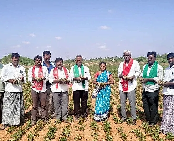 వర్షాభావంతో వేరుశనగ పంట నష్టం: రైతులకు పరిహారం ఇవ్వాలని నష్ట సీపీఎం డిమాండ్
