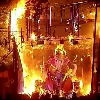 ఆదోని తిరుమల నగర్ వినాయక మండపంలో అగ్నిప్రమాదం