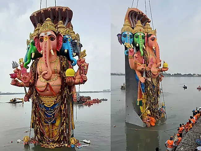 గంగమ్మ ఒడికి చేరిన ఖైరతాబాద్ బడా గణేశుడు