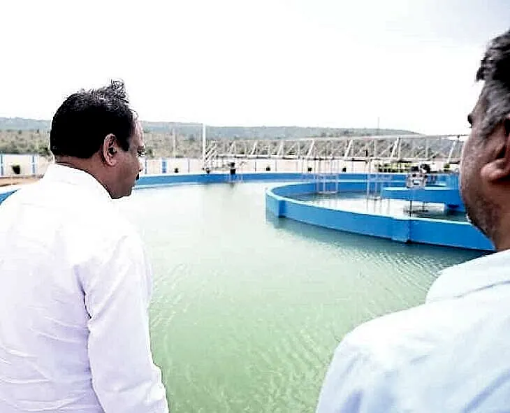 లింగాలలో వాటర్ గ్రిడ్ పనుల పరిశీలన