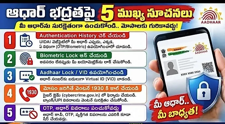 ఆధార్‌ వినియోగంలో జాగ్రత్తలు తప్పనిసరి